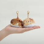 Fluffy Dog Sandwich Charm Keychain – novelty & toys (view 3)