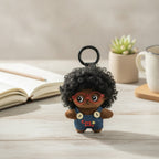 Cute Curly Hair Plush Doll Keychain – novelty & toys (view 2)