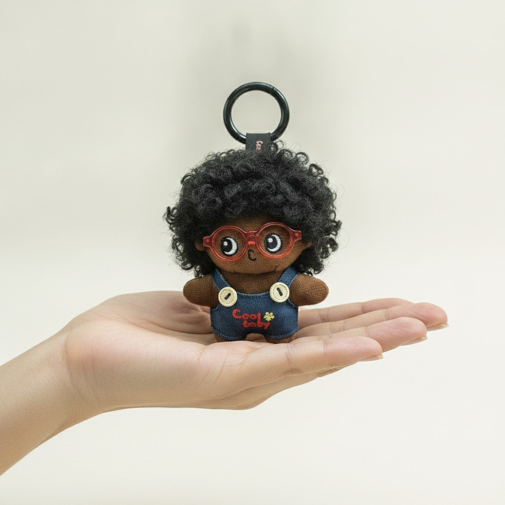 Cute Curly Hair Plush Doll Keychain – novelty & toys (view 3)