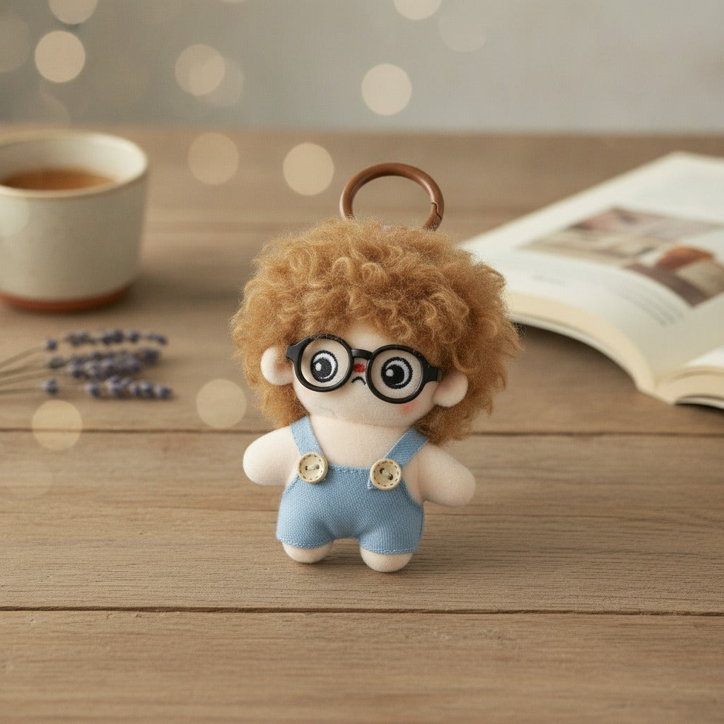 Curly Hair Baby Plush Keychain – novelty & toys (view 2)