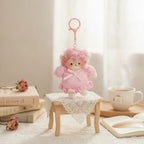 Fluffy Lamb Plush Keychain Charm – novelty & toys (view 2)