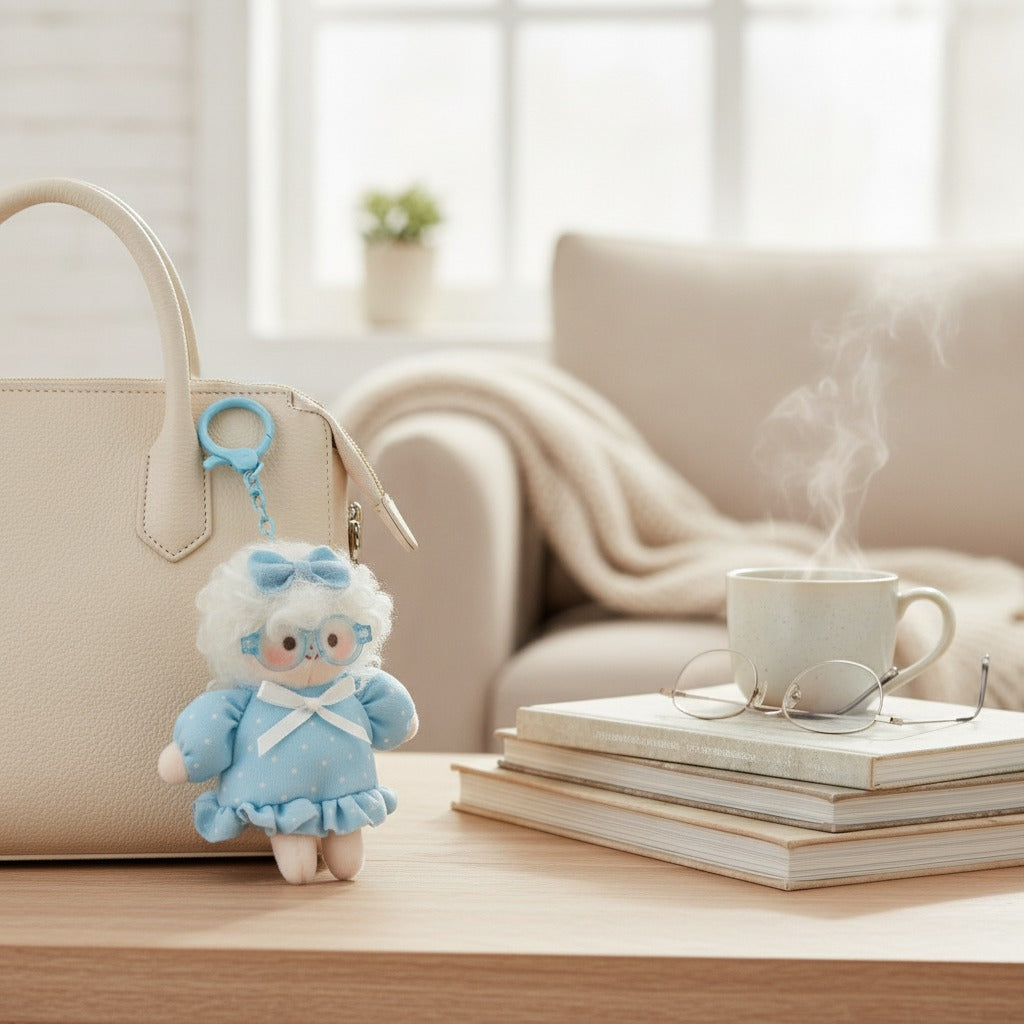 Cute Grandma Doll Plush Keychain – novelty & toys (view 2)
