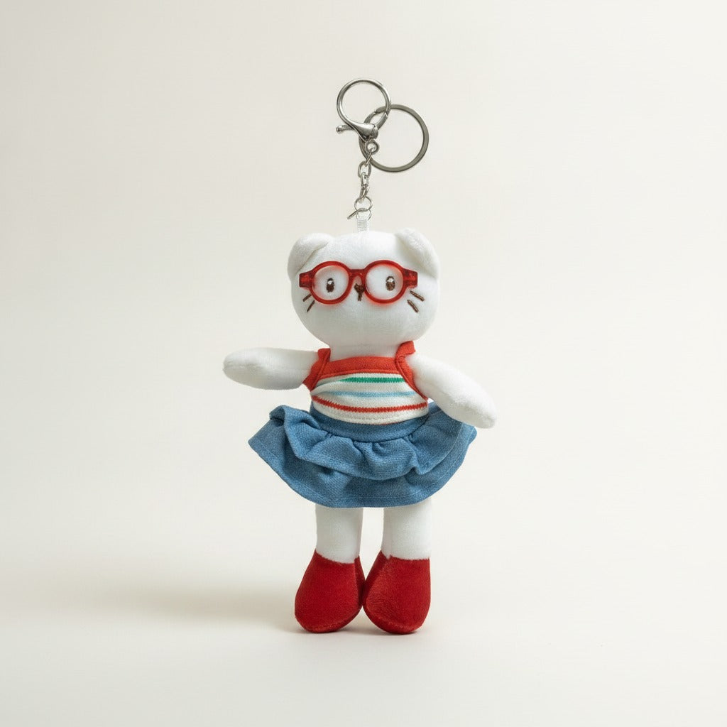 Cute Cat Plush Keychain – novelty & toys (view 1)