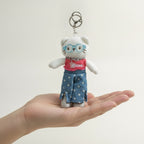 Kitten Plush Keychain with Glasses – novelty & toys (view 3)