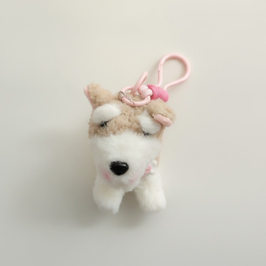 Cute Plush Dog Keychain Charm – novelty & toys (view 1)