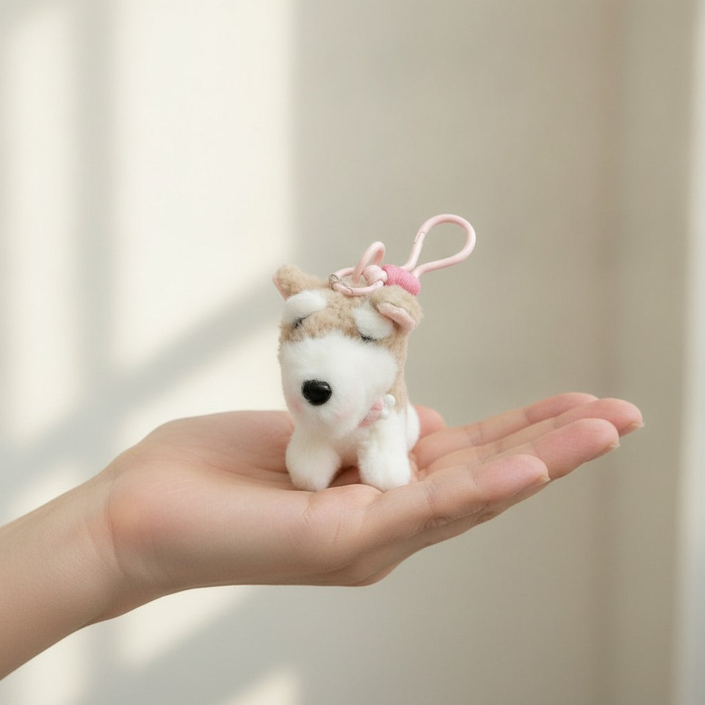 Cute Plush Dog Keychain Charm – novelty & toys (view 3)