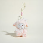 Sweet Winking Lamb Plush Keychain – apparel accessories (view 1)