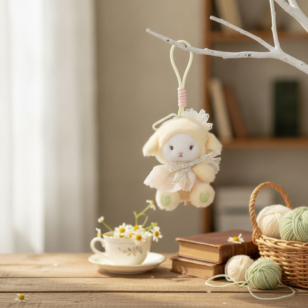 Adorable Lamb Plush Charm – novelty & toys (view 2)