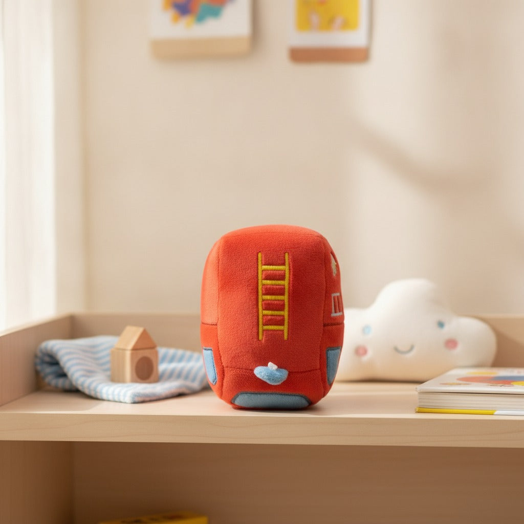 Cute Fire Truck Mini Plush Toy – novelty & toys (view 2)