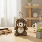 Fluffy Teddy Bear Keychain Charm – novelty & toys (view 2)
