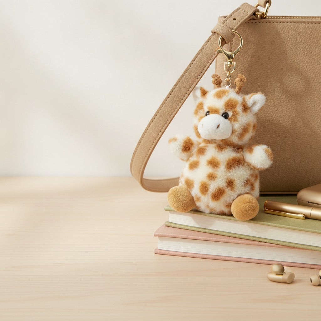 Cute Giraffe Plush Keychain – novelty & toys (view 2)