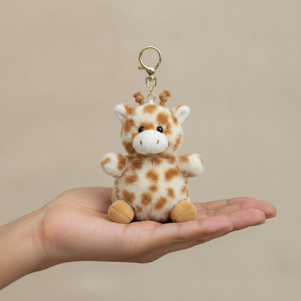 Cute Giraffe Plush Keychain – novelty & toys (view 3)
