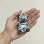 Fluffy Zebra Plush Keychain – novelty & toys (view 3)