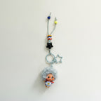 Playful Curly Hair Doll Keychain – novelty & toys (view 1)