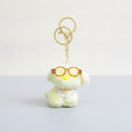 Cute Plush Dog Keychain with Glasses – novelty & toys (view 1)