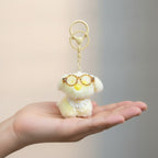 Cute Plush Dog Keychain with Glasses – novelty & toys (view 3)