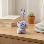 Fluffy Dog Keychain with Glasses – novelty & toys (view 2)