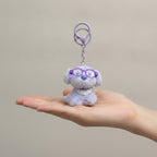 Fluffy Dog Keychain with Glasses – novelty & toys (view 3)