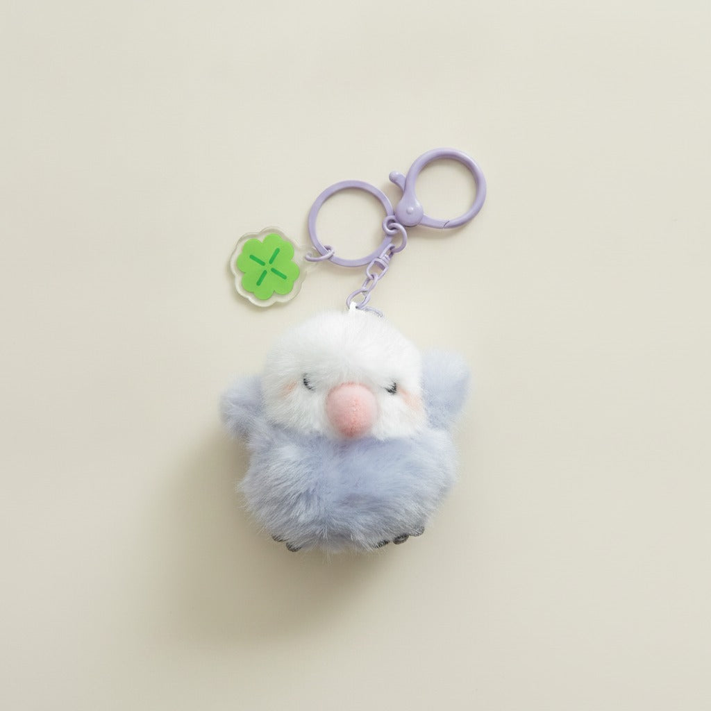 Cute Fluffy Bird Plush Keychain – novelty & toys (view 1)
