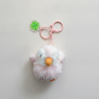 Adorable Fluffy Chick Clover Keychain – novelty & toys (view 1)