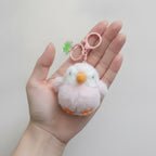 Adorable Fluffy Chick Clover Keychain – novelty & toys (view 3)