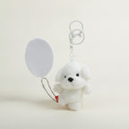 Fluffy Dog Plush Keychain Charm – novelty & toys (view 1)