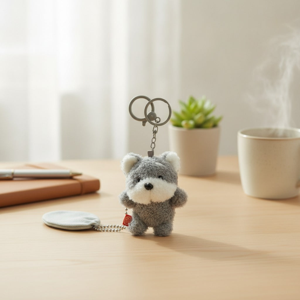 Plush Puppy Keychain Charm – novelty & toys (view 2)