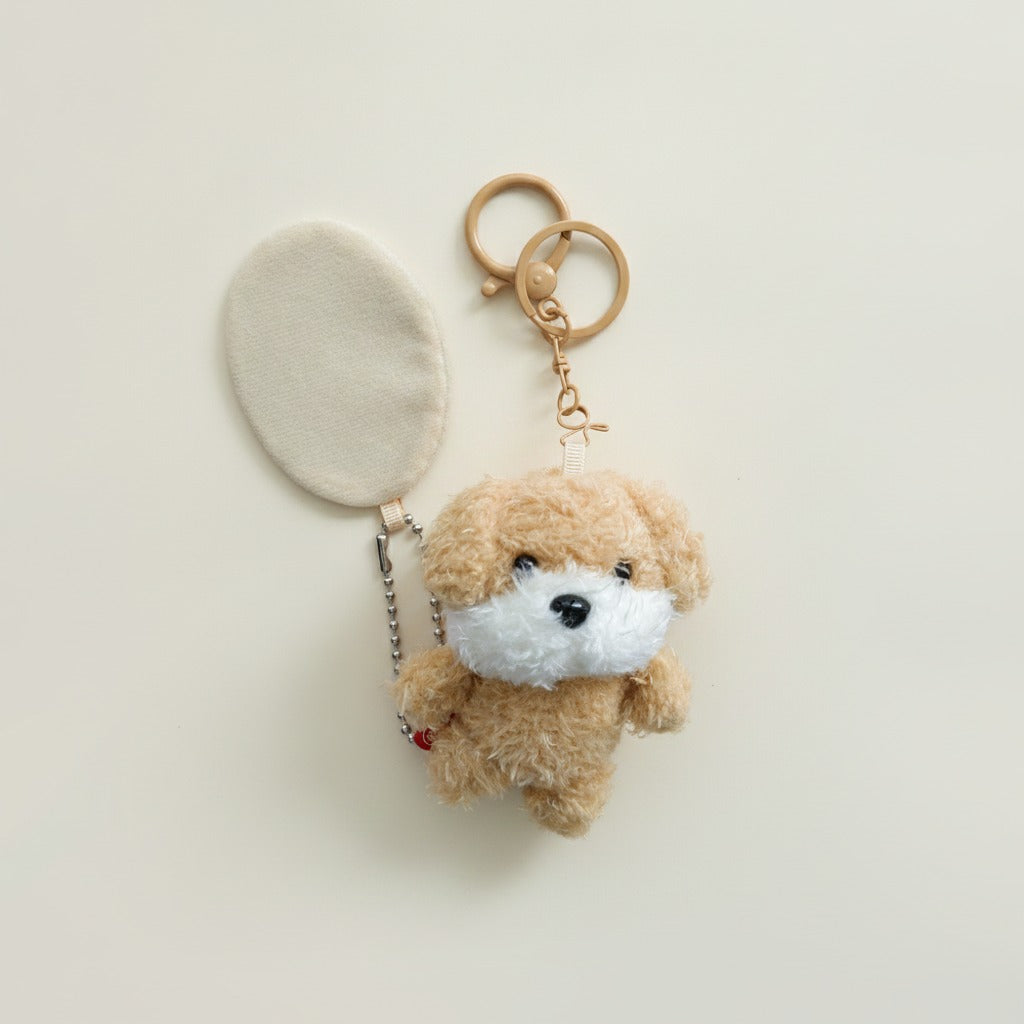 Fluffy Puppy Dog Keychain Bag Charm – novelty & toys (view 1)