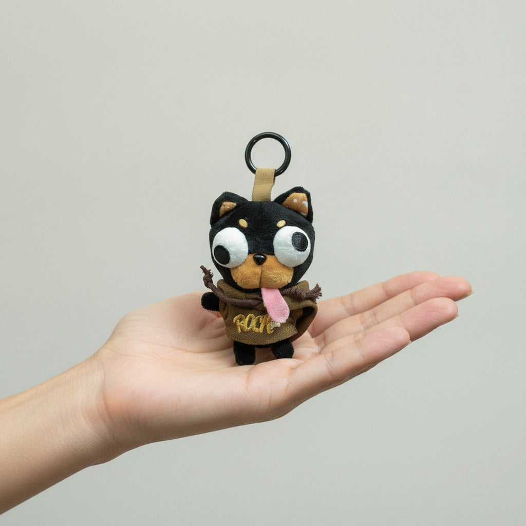 Cute Dog Plush Keychain Charm – novelty & toys (view 3)