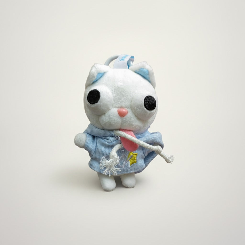 Funny Big Eye Cat Plush Keychain Charm – novelty & toys (view 1)