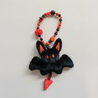 Furry Bat Beaded Keychain Charm – novelty & toys (view 1)