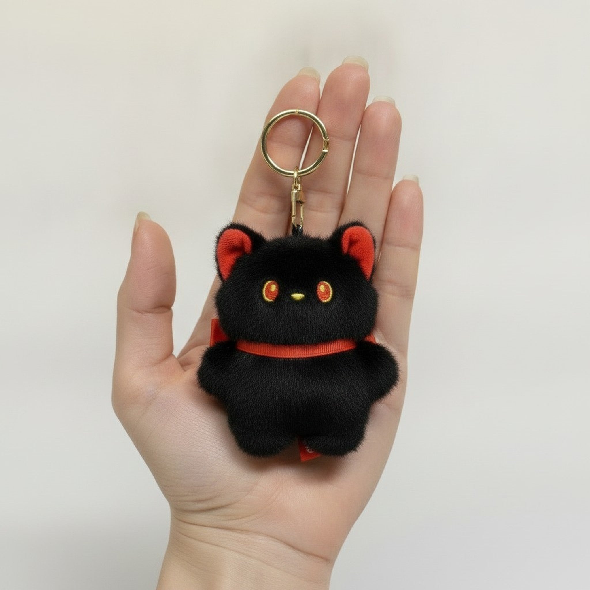 Cute Fluffy Cat Keychain Charm – novelty & toys (view 3)
