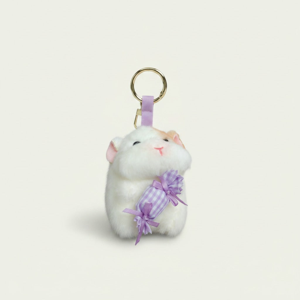 Cute Plush Hamster Candy Keychain – novelty & toys (view 1)