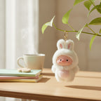 Fluffy Pig Bunny Keychain Charm – novelty & toys (view 2)