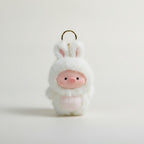 Fluffy Pig Bunny Keychain Charm – novelty & toys (view 1)