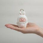 Fluffy Pig Bunny Keychain Charm – novelty & toys (view 3)