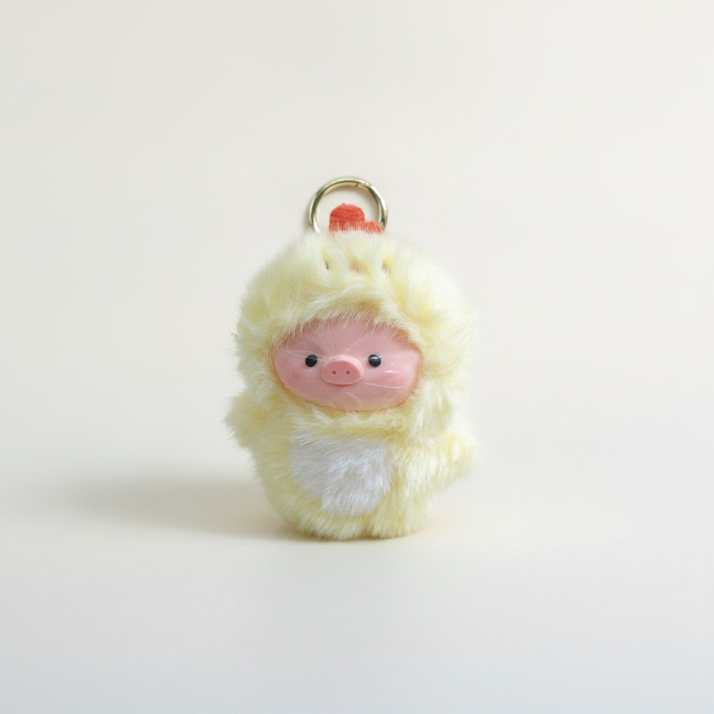 Fluffy Pig Chick Costume Keychain – novelty & toys (view 1)