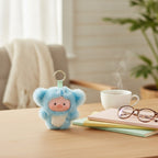 Cute Fluffy Pig Animal Keychain – novelty & toys (view 2)
