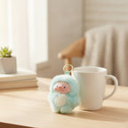 Fluffy Pig Keychain Charm – novelty & toys (view 2)