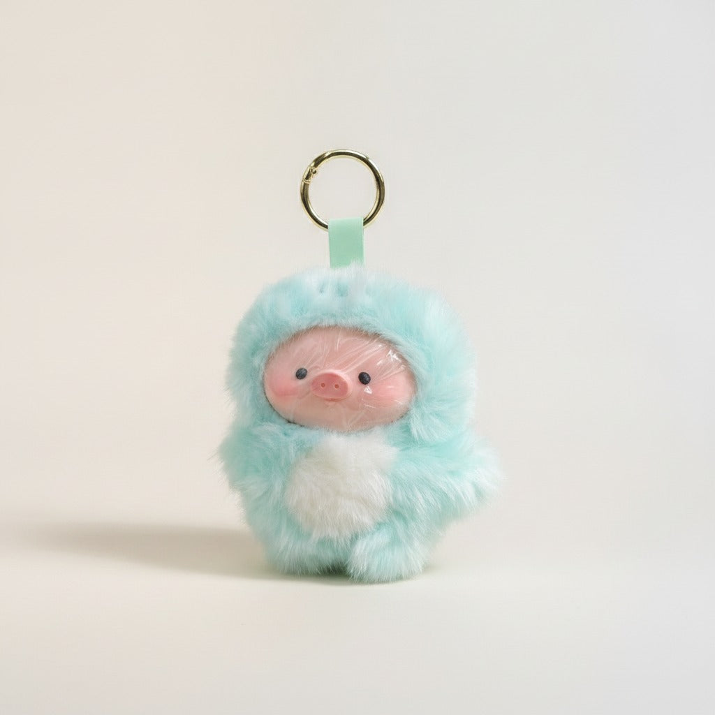 Fluffy Pig Keychain Charm – novelty & toys (view 1)