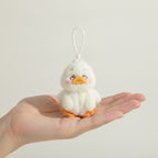 Cute Fluffy Duck Plush Keychain Charm – novelty & toys (view 3)