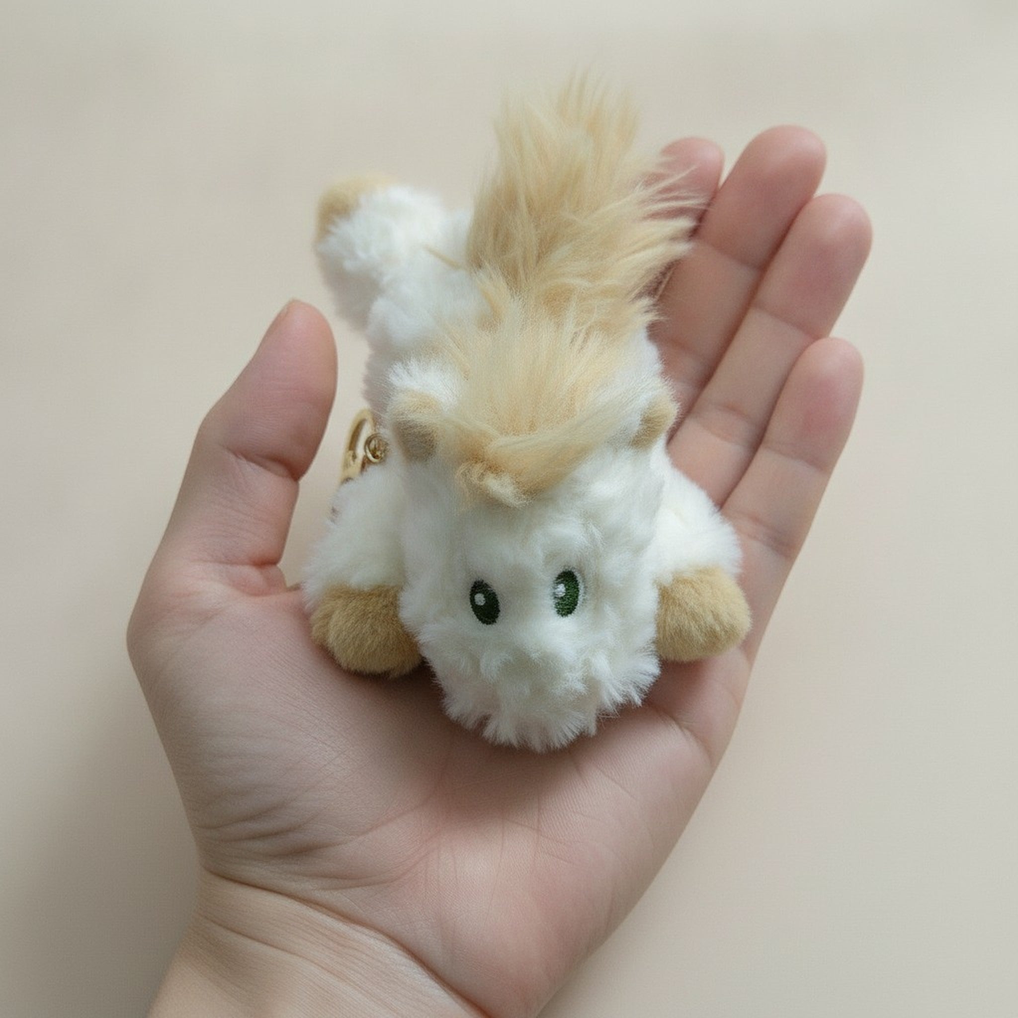 Cute Fluffy Horse Keychain Charm – novelty & toys (view 3)