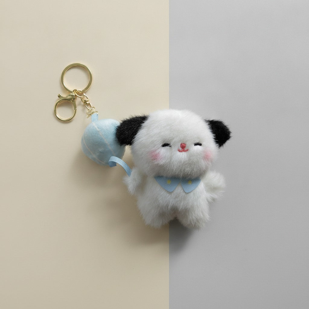 Fluffy Puppy Plush Keychain – novelty & toys (view 1)