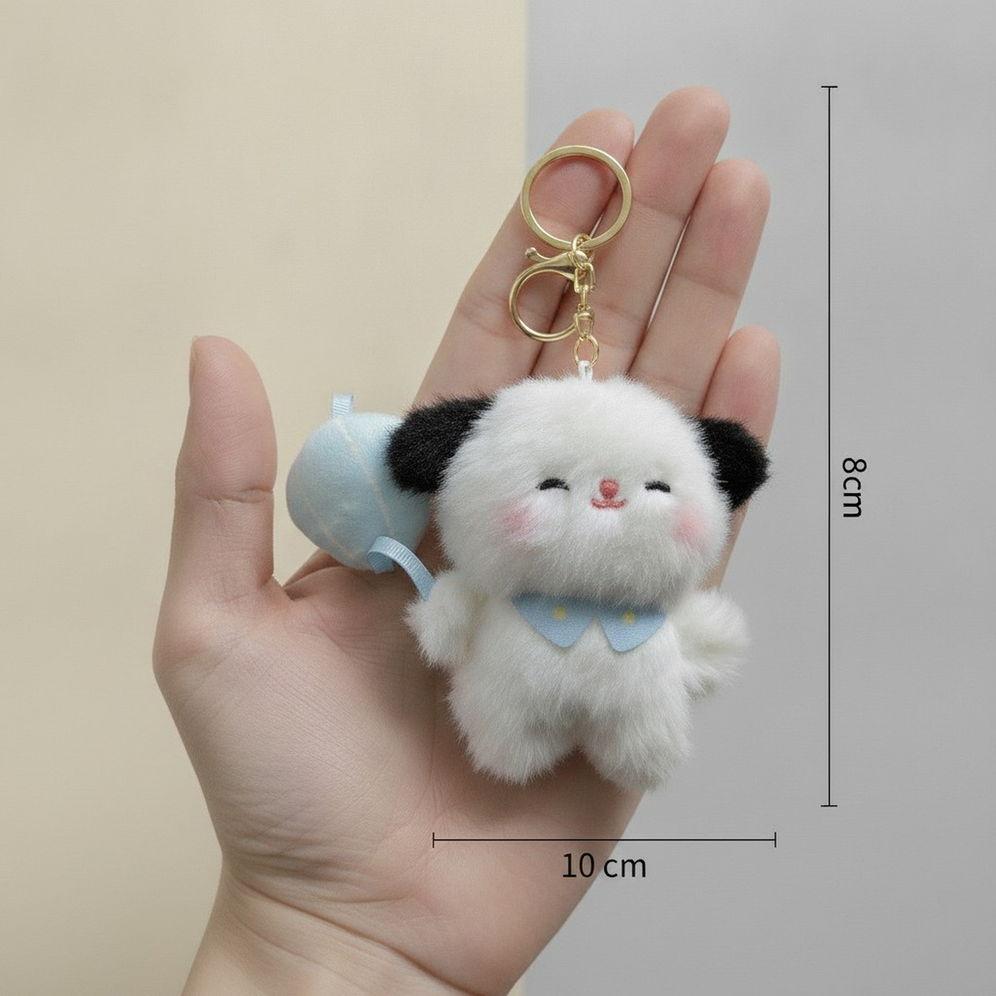 Fluffy Puppy Plush Keychain – novelty & toys (view 3)