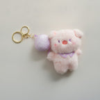 Cute Fluffy Pig and Egg Charm Keychain – novelty & toys (view 1)
