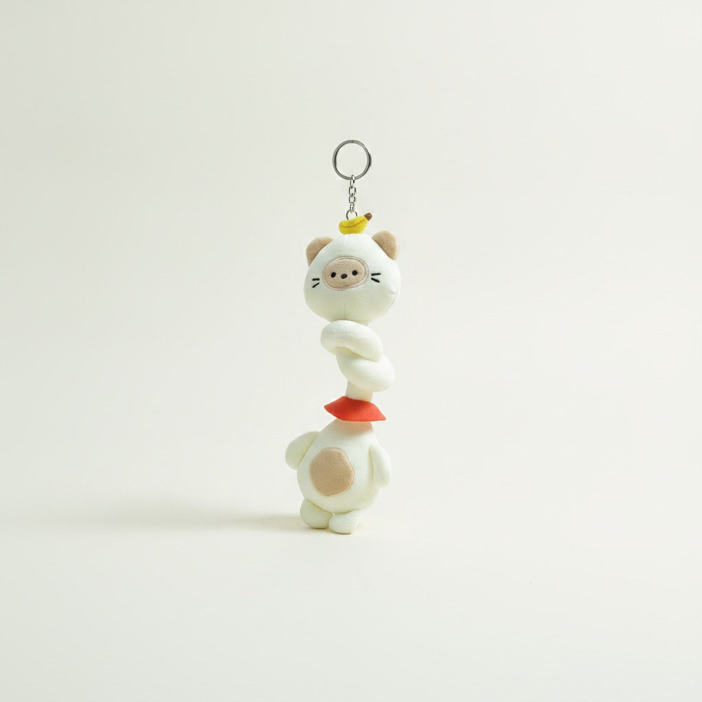 Banana Pig Head Twisted Plush Keychain – novelty & toys (view 1)
