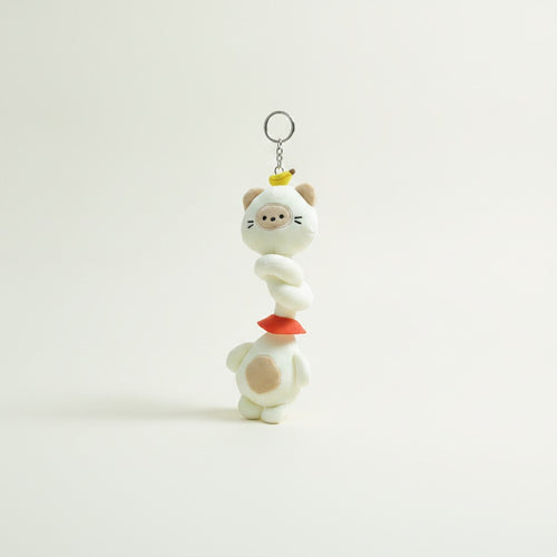 Banana Pig Head Twisted Plush Keychain – novelty & toys (view 1)