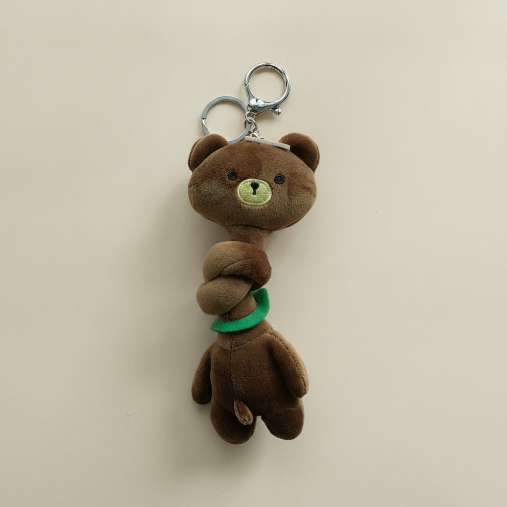 Knotted Plush Teddy Bear Keychain – novelty & toys (view 1)