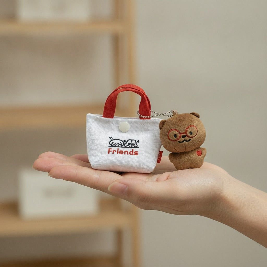 Friends Mini Tote Bag & Bear Keychain – bags & wallets (view 3)