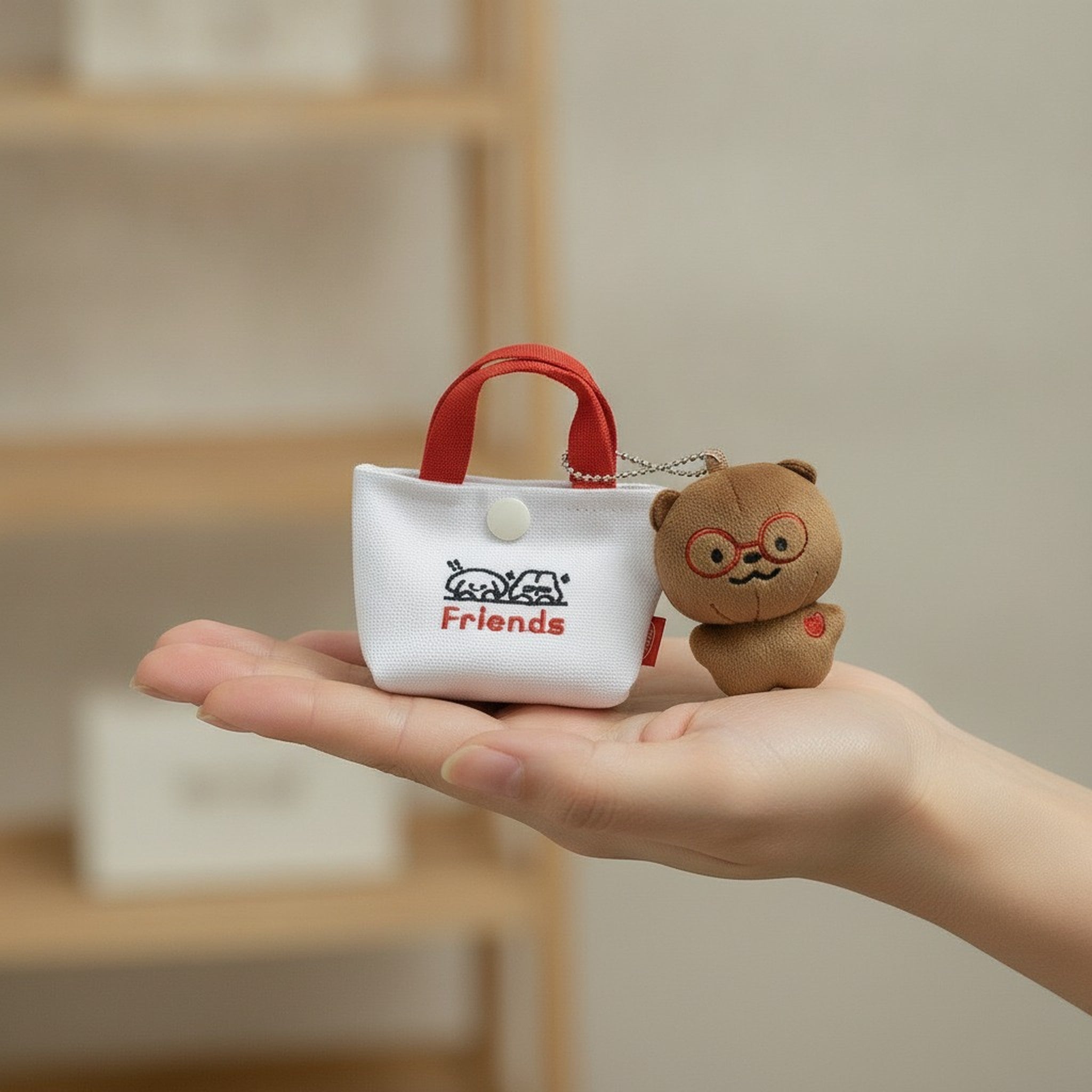 Friends Mini Tote Bag & Bear Keychain – bags & wallets (view 3)
